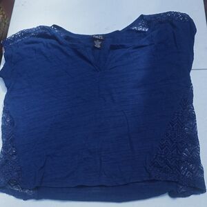 Rue21 Navy Blue Lace Accent Women's Top